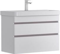 Тумба EQUIL Soldi 80, подвесная, 2 ящ., белый софт (под раковину 9595-80), tpSOLDI80.2Y-04