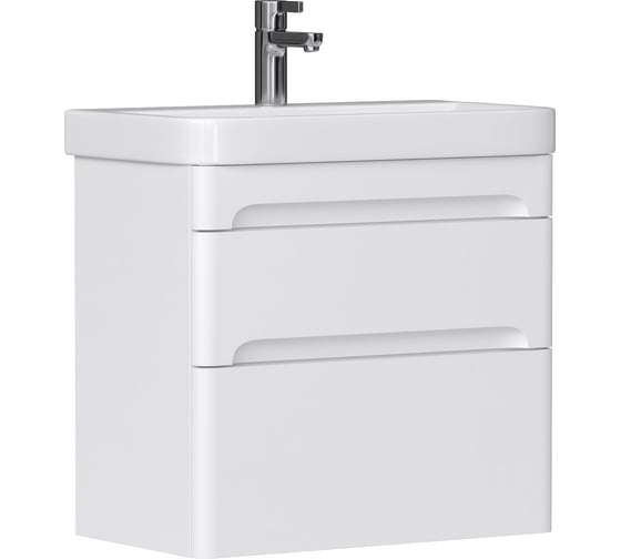 Тумба EQUIL Nice 70, подвесная, 2 ящ., белая (под раковину 9595-70), tpNICE70.2Y-05 1