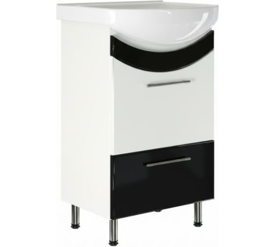 Тумба для ванной MIXLINE РАДУГА-50 черная под раковину Уют-50 Rosa 558140 1