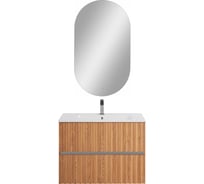 База под раковину подвесная Art&Max ELEGANT с двумя выкатными ящиками, с LED подсветкой ручек. Бран AM-ELEGANT-800-2C-SO-BR-P