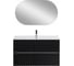 База под раковину подвесная Art&Max ELEGANT с двумя выкатными ящиками, с LED подсветкой ручек. Чёрный матовый, 970x469x550 AM-ELEGANT-1000-2C-SO-NM-LED 1