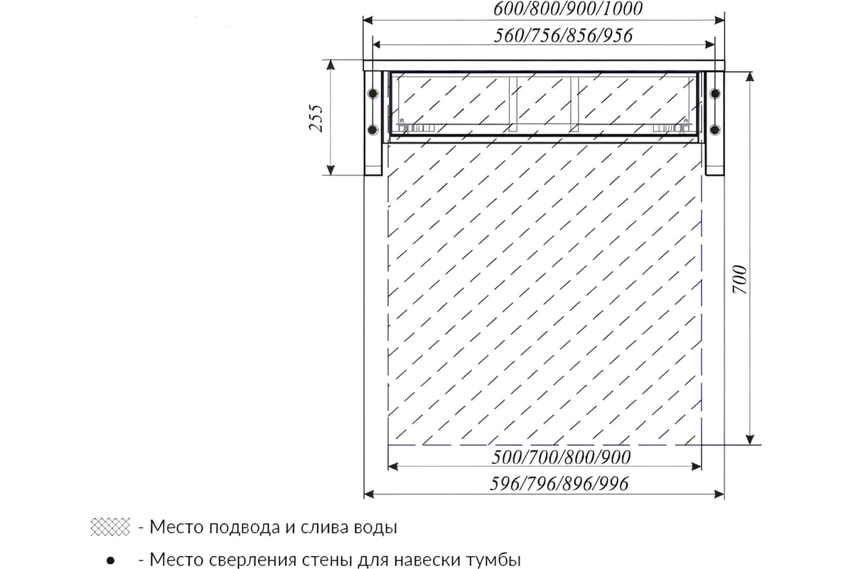 1marka grunge Loft 60 см бетон