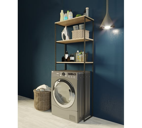 Шкаф в ванную 1Marka Grunge Loft над стиральной машиной, 170х65 см, Дуб вотан Ц0000005440