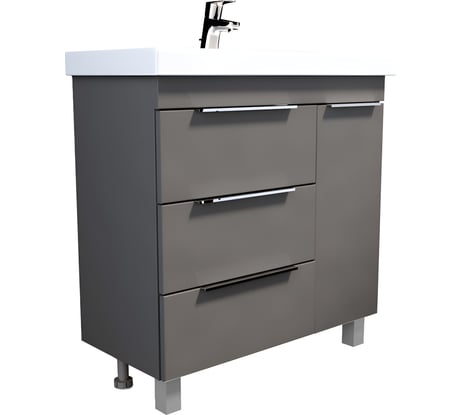 Тумба под раковину в ванную 1Marka Gaula 80 см напольная Black У92546