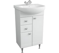 Тумба под раковину в ванную 1Marka Story 55 см напольная Белый глянец L У99315