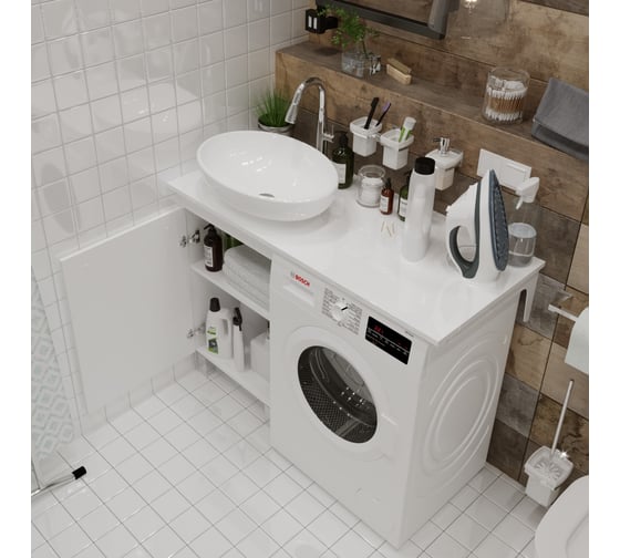 Тумба 1Marka Wash 48Н 1д. Белый глянец Ц0000002638