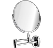 Зеркало косметическое настенное САНАКС большое, раздвижное, на коленце, нержавеющая сталь, хромированная 75270-1