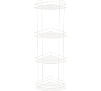 Полка угловая 4-ярусная Рыжий кот WHITE, белый 111182