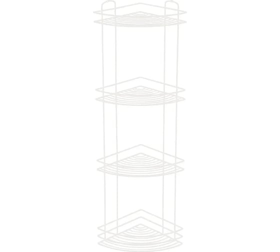 Полка угловая 4-ярусная Рыжий кот WHITE, белый 111182 1