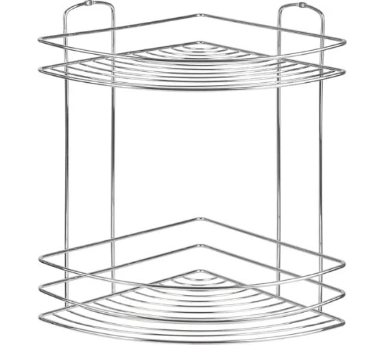 Полка угловая 2-ярусная Рыжий кот BASIC, хром 111175 1