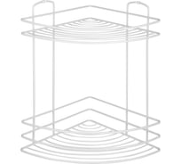 Полка угловая 2-ярусная Рыжий кот WHITE, белый 111176