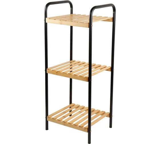 Этажерка Zenfort 3-ярусная B6752, металл, бамбук 107339 1