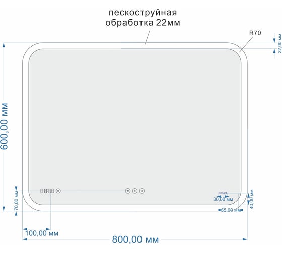 Зеркало Cersanit DESIGN LED 070 PRO 80 KN-LU-LED07080-p-Os