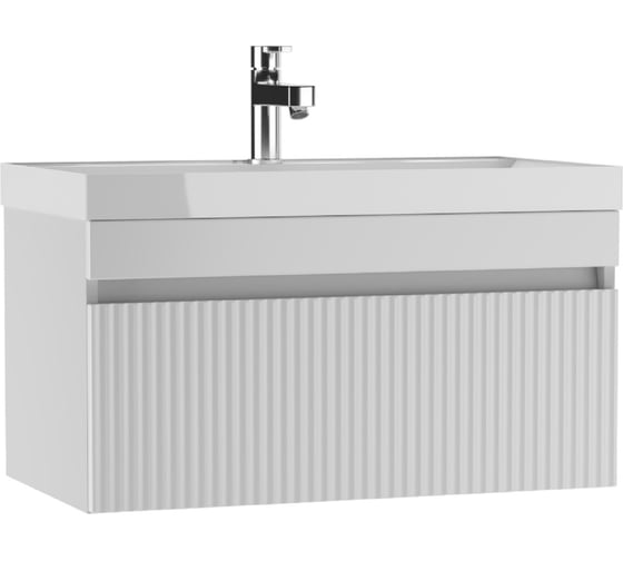 Тумба подвесная под умывальник Айсберг UNIT 80 Бриз с одним ящиком В1 DB3006T 1