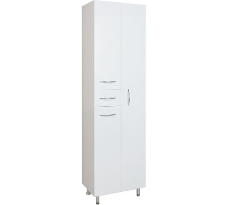 Пенал Onika Модерн 52 напольный, белый, с бельевой корзиной, правый 405209