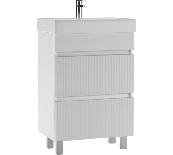 Тумба под раковину Айсберг Фостер 60 Бриз с двумя ящиками В2 DB3007T 1