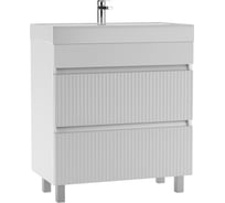 Тумба под умывальник Айсберг Фостер 80 Бриз с двумя ящиками В2 DB3009T