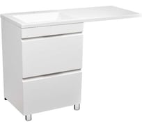 Тумба Stella Polar напольная Памелла 60, 2 ящ., ст/м., люкс белая, Мадлен 120/Аруна 120 SP-00000751