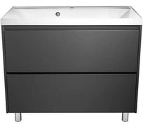 Тумба Stella Polar напольная Борнео 100, 2 ящ., люкс графит матовый, Стандарт 100/Азур 100 SP-00001458