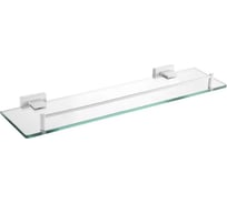 Полка стеклянная VIEIR настенная 1-ярусная, нержавеющая сталь, хром, для ванной комнаты, V5021