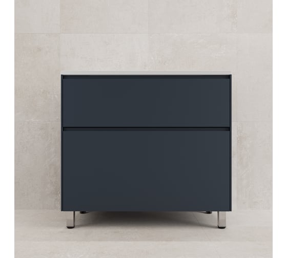 Тумба напольная Style Line ЛИМА 90 эмаль, под раковину LINE 90, 2 ящ., PLUS, графит, ЛС-00002461 1