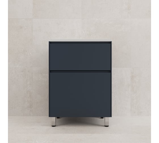 Тумба напольная Style Line ЛИМА 60 эмаль, под раковину LINE 60, 2 ящ., PLUS, графит, ЛС-00002457 1