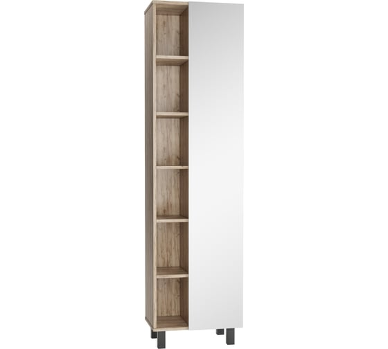 Напольный пенал Домино Craft 50 без ящика, с зеркалом DCr2217P 1