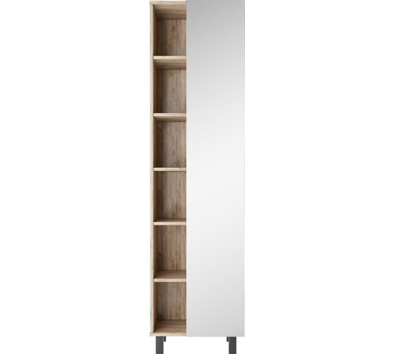 Напольный пенал Домино Craft 50 без ящика, с зеркалом DCr2217P