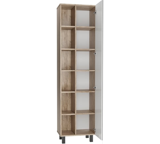 Напольный пенал Домино Craft 50 без ящика, с зеркалом DCr2217P