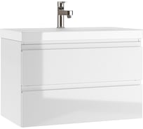 Подвесная тумба Домино Graffo В2 под умывальник Moduo 80 белый глянец DGr2103T