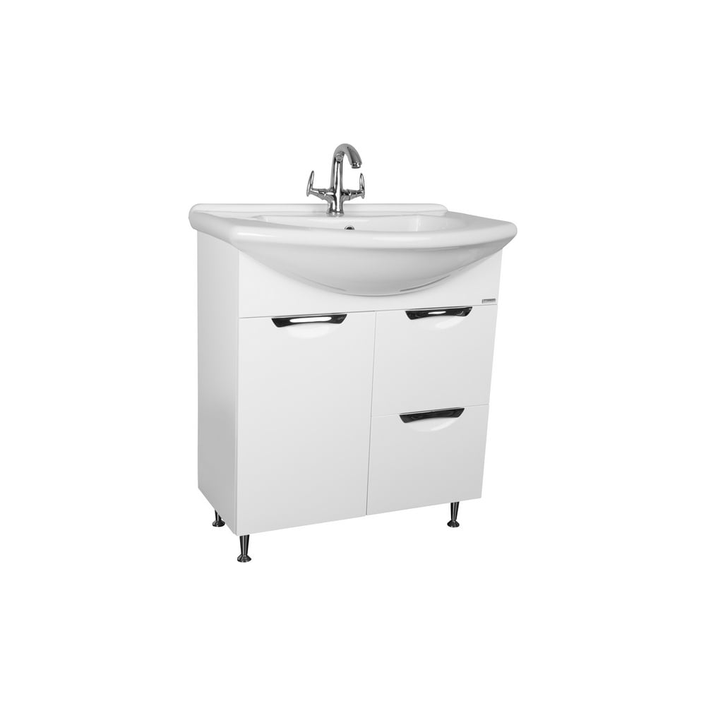 Тумба Домино Грация под умывальник Элеганс 75 с 2 верхними ящиками В2 ...