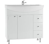 Тумба Айсберг Классик под умывальник Элеганс 85 с 3 верхними ящиками В3 DA1136T