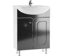 Тумба Айсберг Радуга под умывальник Уют 60 черный металлик, без ящика, разобранная DA1094TR