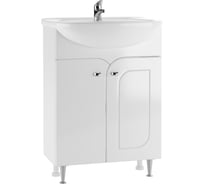 Тумба Айсберг Радуга под умывальник Уют 60 белый, без ящика, разобранная DA1142TR