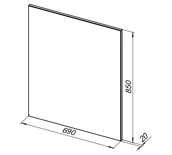 Зеркало Aquanet Lino 70 белый матовый 00253906