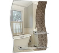 Зеркало MIXLINE Циркон 540x740 ШВ 2 полки 548539