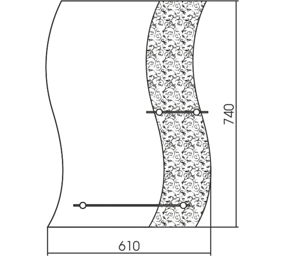 Зеркало MIXLINE Циркон 540x740 ШВ 2 полки 548539