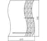 Зеркало MIXLINE Циркон 540x740 ШВ 2 полки 548539 2