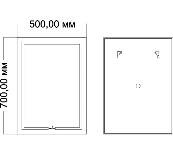 Зеркало MIXLINE ЭКОНОМ Клес 600x800 ШВ., светодиодная подсветка 547980