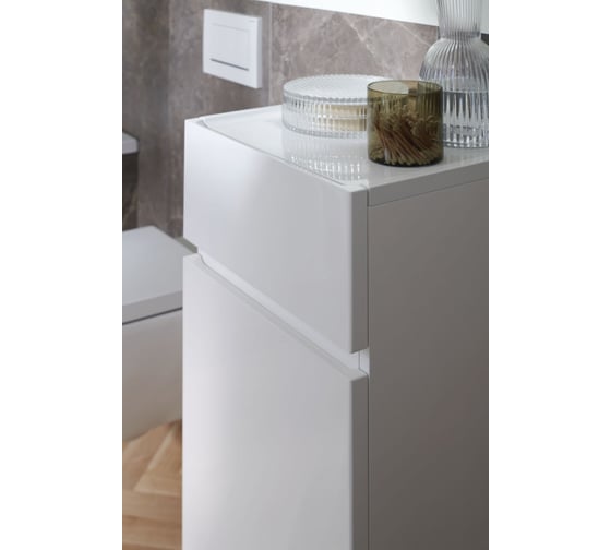 Боковой шкафчик с дверцей GEBERIT Renova Nr. 1 Plan 390х700х360 мм, белый глянец 869020000 00000075805