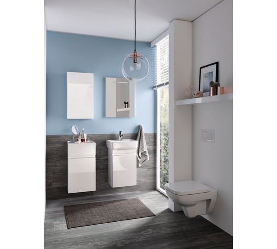 Боковой шкафчик с дверцей GEBERIT Renova Nr. 1 Plan 390х700х360 мм, белый глянец 869020000 00000075805
