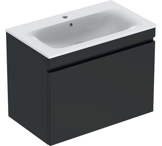 Шкафчик под раковину Geberit Slim с выдвижным ящиком, темно-серый матов 869581000 00000074774