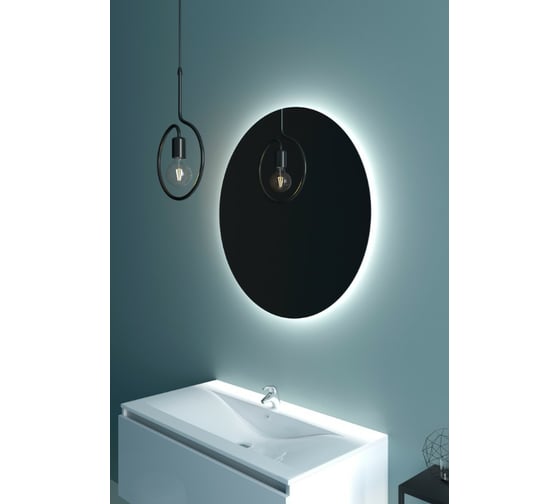 Зеркало SANVIT Сириус 600x600x30 инфракрасный выключатель, LED подсветка зеркала по кругу zsirius60