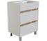 Тумба для ванной MIXLINE БРИКС-50 2 ящика белый/дуб вотан под рак.Breeze 50 мебельный Sanita Luxe ПВХ 556808 1