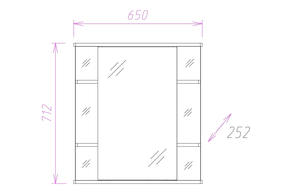 Зеркальный шкаф Onika ГЛОРИЯ левый 65.02 206506 - выгодная цена, отзывы ...