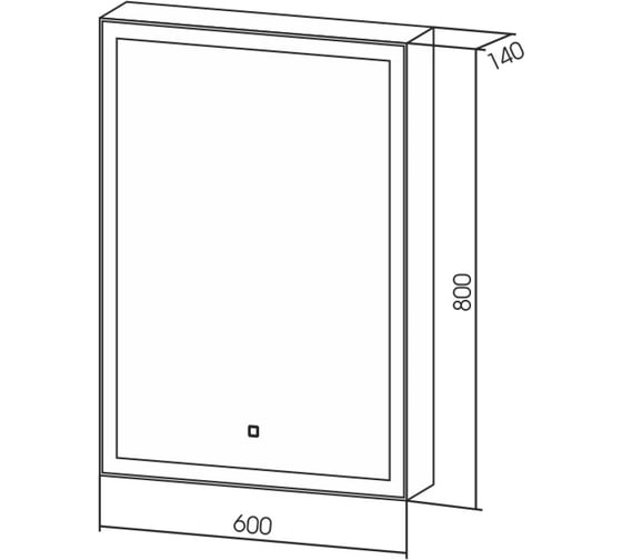Зеркало-шкаф AZARIO Киото 60 600х800 LED-00002359