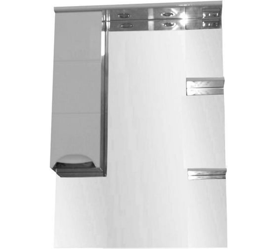 Зеркало-шкаф Loranto Стиль Соло-80 левое, с фрезеровкой, 800х1025х170 CS00024780