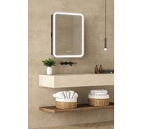 Зеркало-шкаф Silver Mirrors Фиджи-Антрацит 60 - 3.2 ЛЕВЫЙ (часы, ТХ, подогрев, сенсорный выкл) LED-00003044