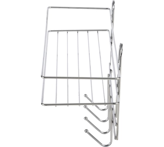 Настенная полка Рыжий кот Lecco Plus 33*12,5*21 см 4 крючка хром 310865
