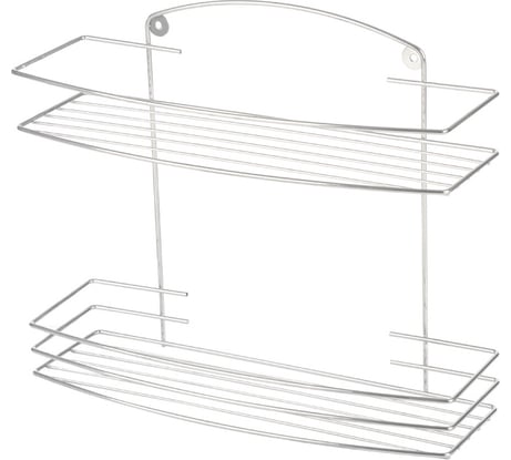 Настенная полка Рыжий кот двухъярусная Lecco 27*35*13 см хром 310863